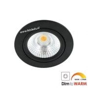 LED spot kantelbaar 7Watt rond ZWART dimbaar-1
