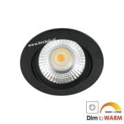 LED spot kantelbaar 7Watt rond ZWART dimbaar-2