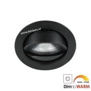 LED spot kantelbaar 7Watt rond ZWART dimbaar-3