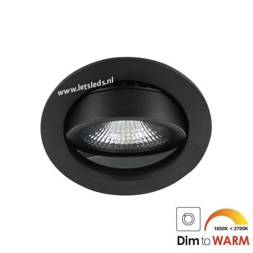 LED spot kantelbaar 7Watt rond ZWART dimbaar-3