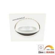 LED spot kantelbaar 7Watt vierkant WIT dimbaar-3