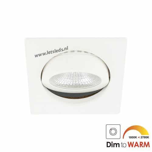 LED spot kantelbaar 7Watt vierkant WIT dimbaar-3