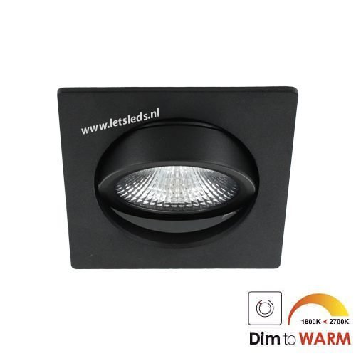 LED spot kantelbaar 7Watt vierkant ZWART dimbaar-3