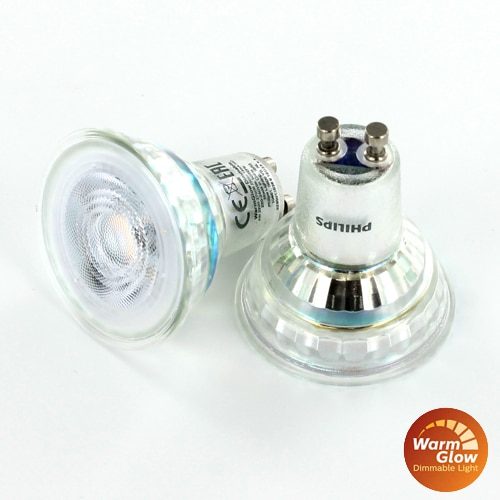 Philips LED lamp GU10 4Watt dimbaar Warm Glow 220Volt