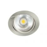 LED spot kantelbaar 5Watt rond NIKKEL dimbaar helder-2