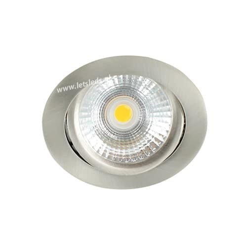 LED spot kantelbaar 5Watt rond NIKKEL dimbaar helder-2