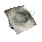 LED lamp armatuur vierkant nikkel IP65 waterdicht