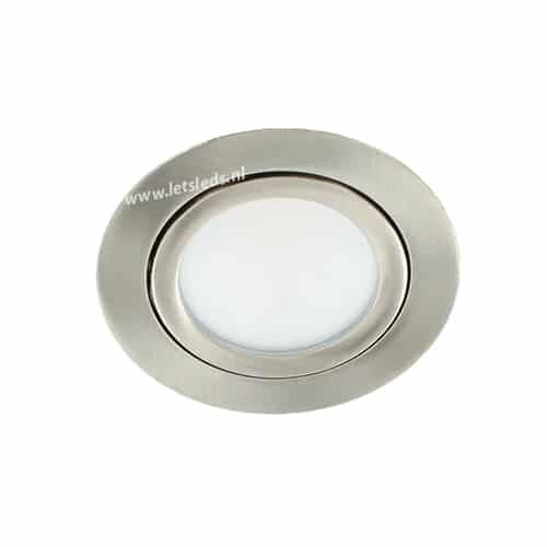 LED spot kantelbaar 5Watt rond NIKKEL dimbaar-D2-1