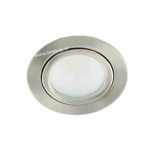 LED spot kantelbaar 5Watt rond NIKKEL dimbaar-D2-10
