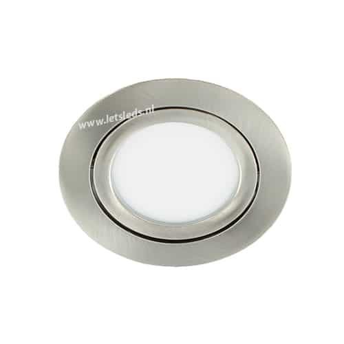LED spot kantelbaar 5Watt rond NIKKEL dimbaar-D3-1