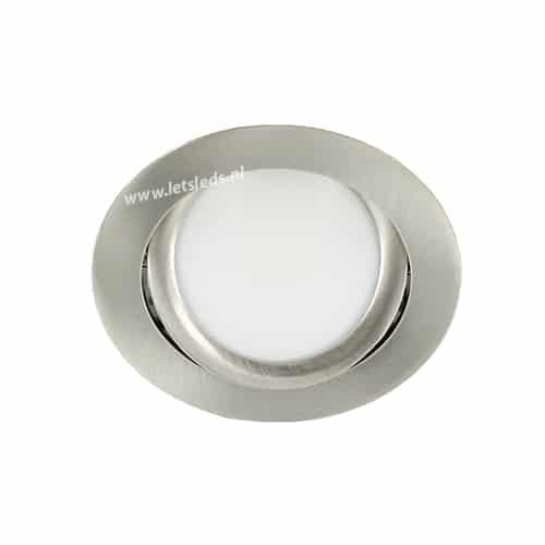 LED spot kantelbaar 5Watt rond NIKKEL dimbaar-D3-2