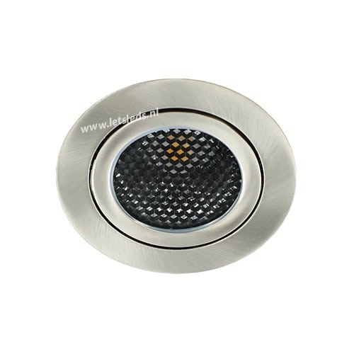 LED spot kantelbaar 5Watt rond NIKKEL dimbaar-D5-1