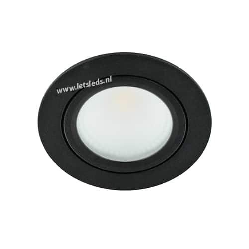 LED spot kantelbaar 5Watt rond ZWART dimbaar-D2-10