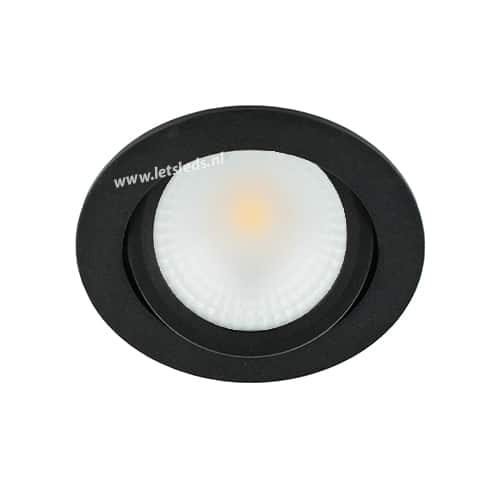 LED spot kantelbaar 5Watt rond ZWART dimbaar-D2-20