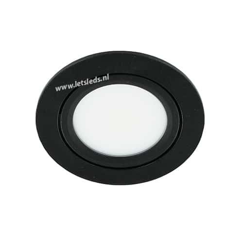 LED spot kantelbaar 5Watt rond ZWART dimbaar-D3-1