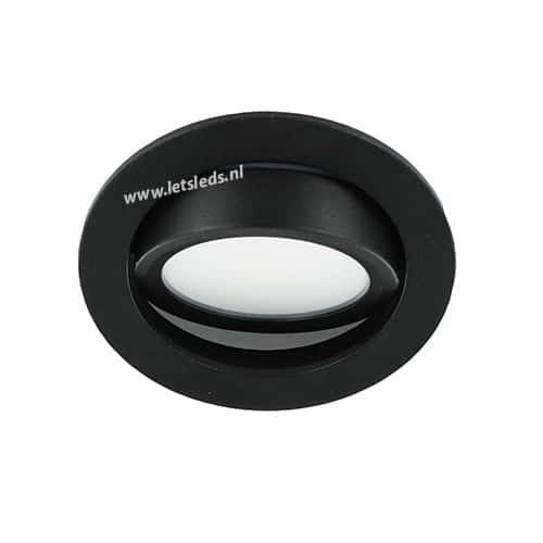 LED spot kantelbaar 5Watt rond ZWART dimbaar-D3-3