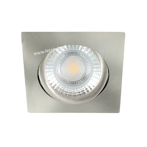 LED spot kantelbaar 5Watt vierkant NIKKEL dimbaar-D1-2