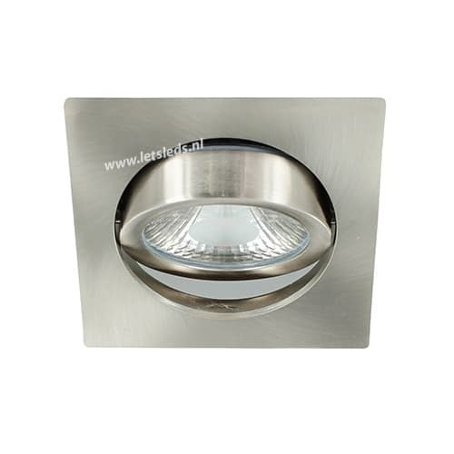 LED spot kantelbaar 5Watt vierkant NIKKEL dimbaar-D1-3