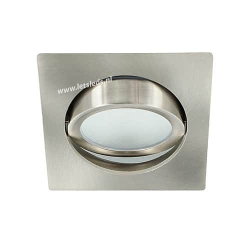 LED spot kantelbaar 5Watt vierkant NIKKEL dimbaar-D2-30