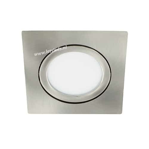 LED spot kantelbaar 5Watt vierkant NIKKEL dimbaar-D3-1