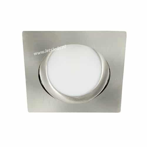 LED spot kantelbaar 5Watt vierkant NIKKEL dimbaar-D3-2