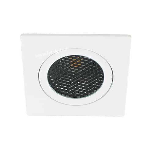 LED spot kantelbaar 5Watt vierkant WIT dimbaar-D5-1