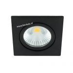 LED spot kantelbaar 5Watt vierkant ZWART dimbaar-D1-1