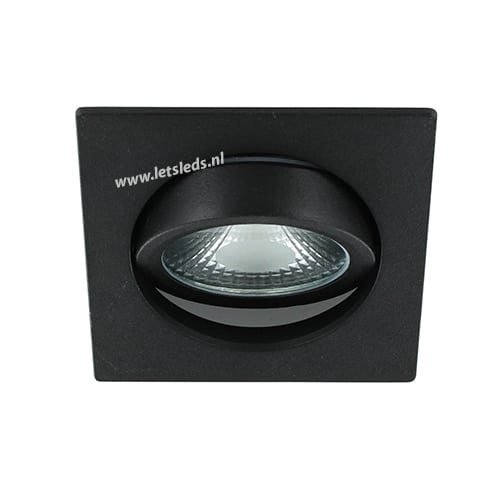 LED spot kantelbaar 5Watt vierkant ZWART dimbaar-D1-3