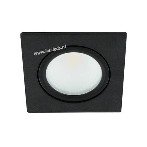LED spot kantelbaar 5Watt vierkant ZWART dimbaar-D2-10