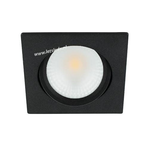 LED spot kantelbaar 5Watt vierkant ZWART dimbaar-D2-20