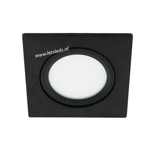 LED spot kantelbaar 5Watt vierkant ZWART dimbaar-D3-1