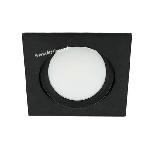 LED spot kantelbaar 5Watt vierkant ZWART dimbaar-D3-2