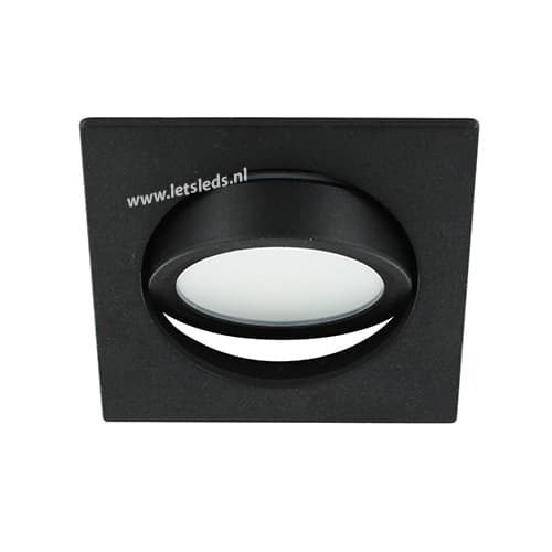 LED spot kantelbaar 5Watt vierkant ZWART dimbaar-D3-3