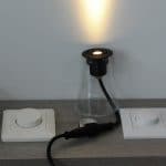 LED mini spot 50mm kantelbaar 3Watt rond ZWART IP68 dimbaar
