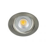LED spot kantelbaar 5Watt rond NIKKEL IP65 dimbaar – zonder driver-2